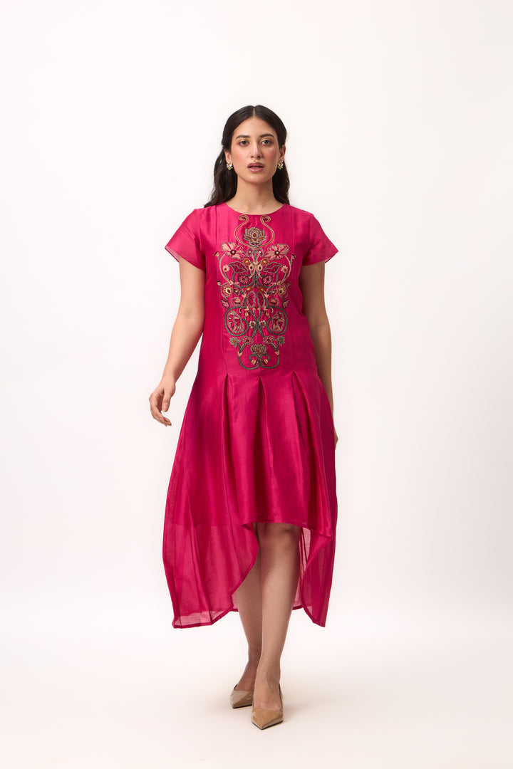 Lotus Jaal Dress Hot Pink