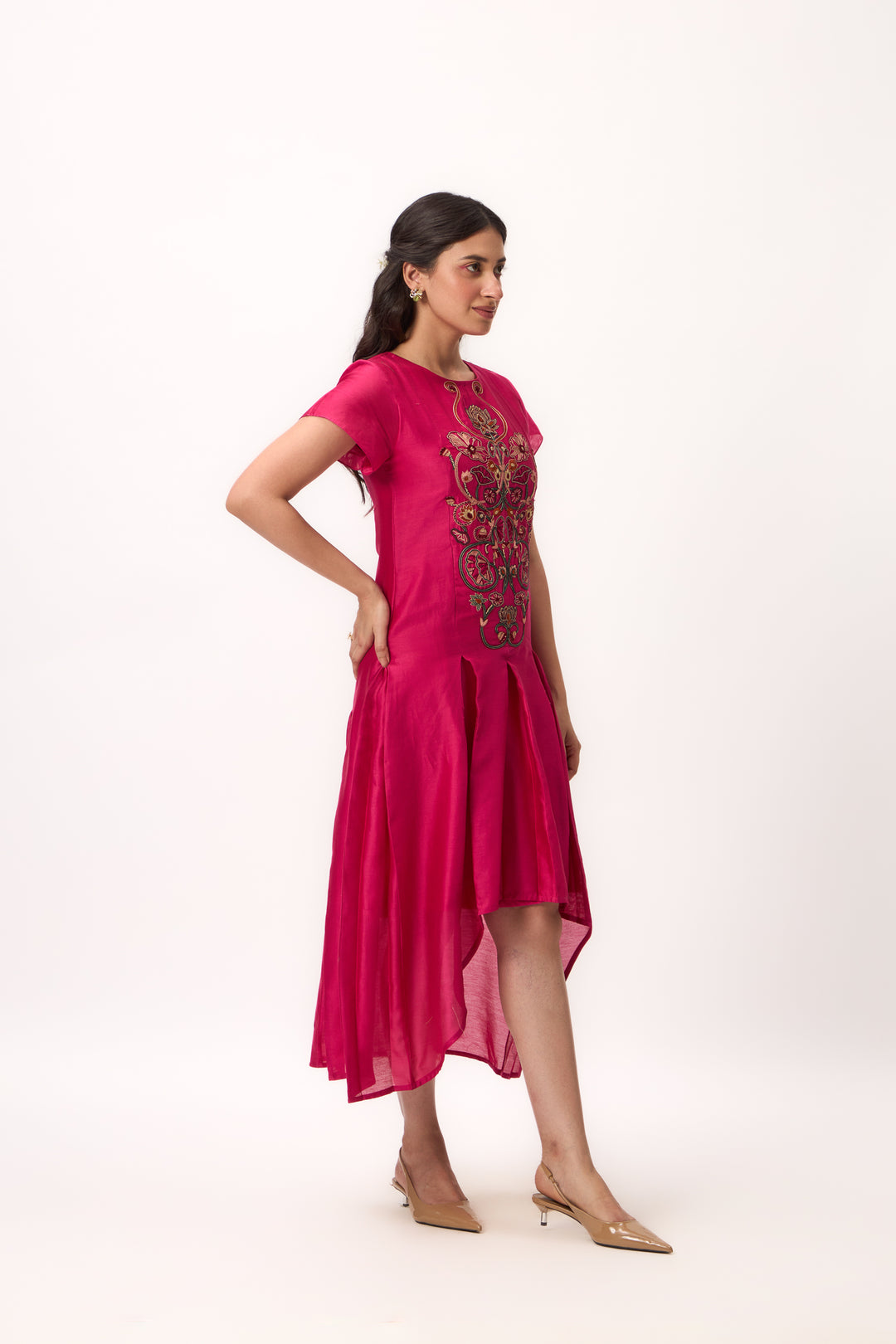Lotus Jaal Dress Hot Pink
