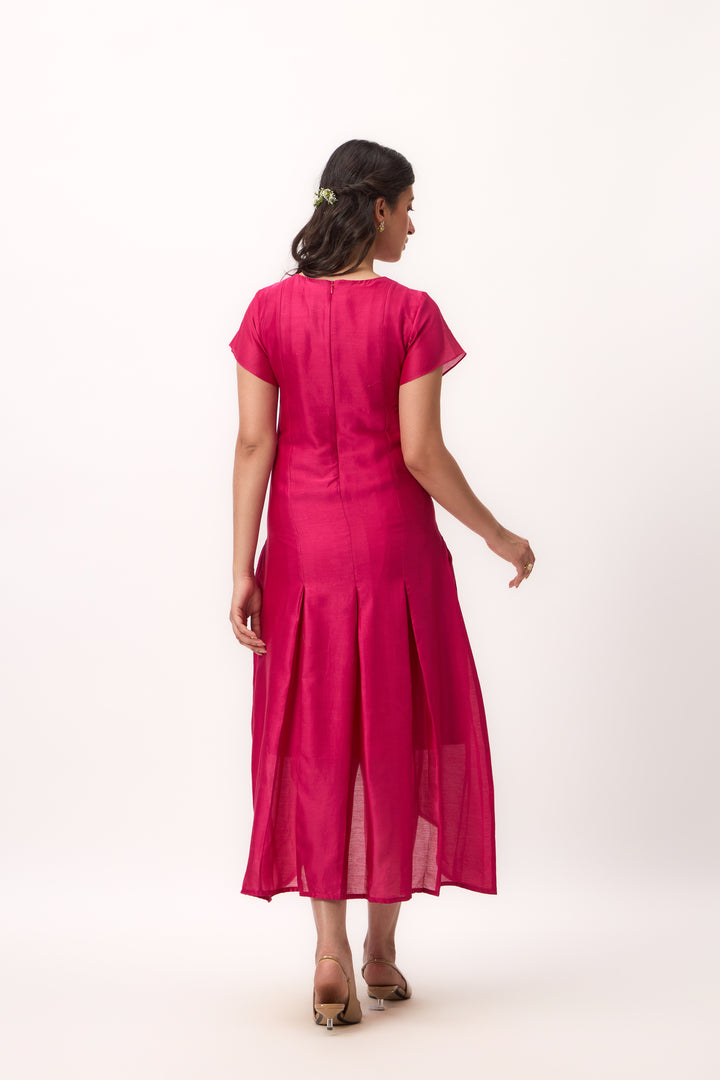 Lotus Jaal Dress Hot Pink