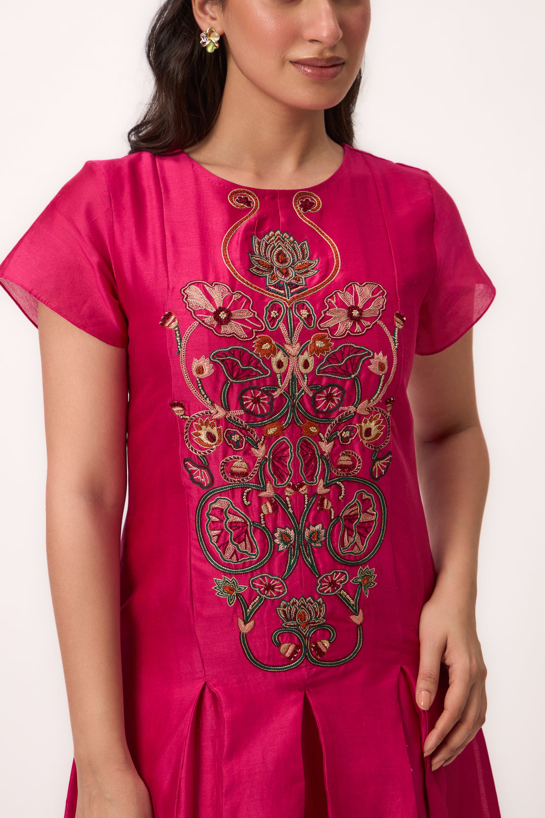 Lotus Jaal Dress Hot Pink