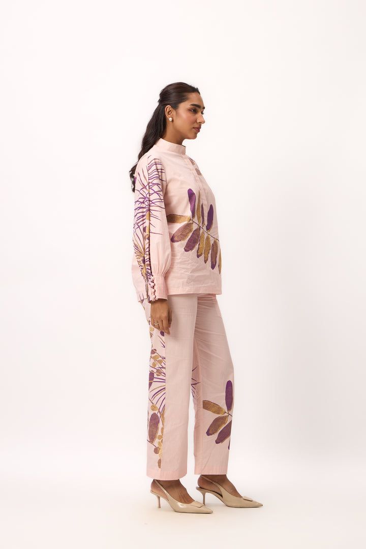Watercolour Shami Print Coordset Baby Pink