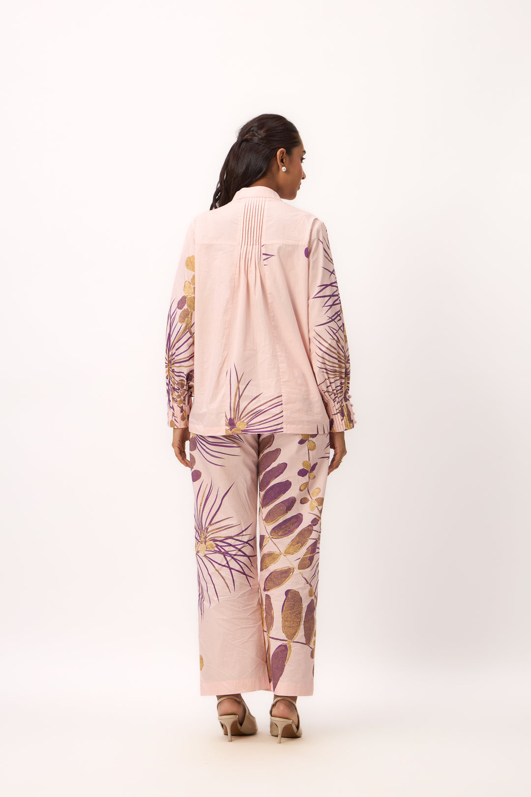 Watercolour Shami Print Coordset Baby Pink