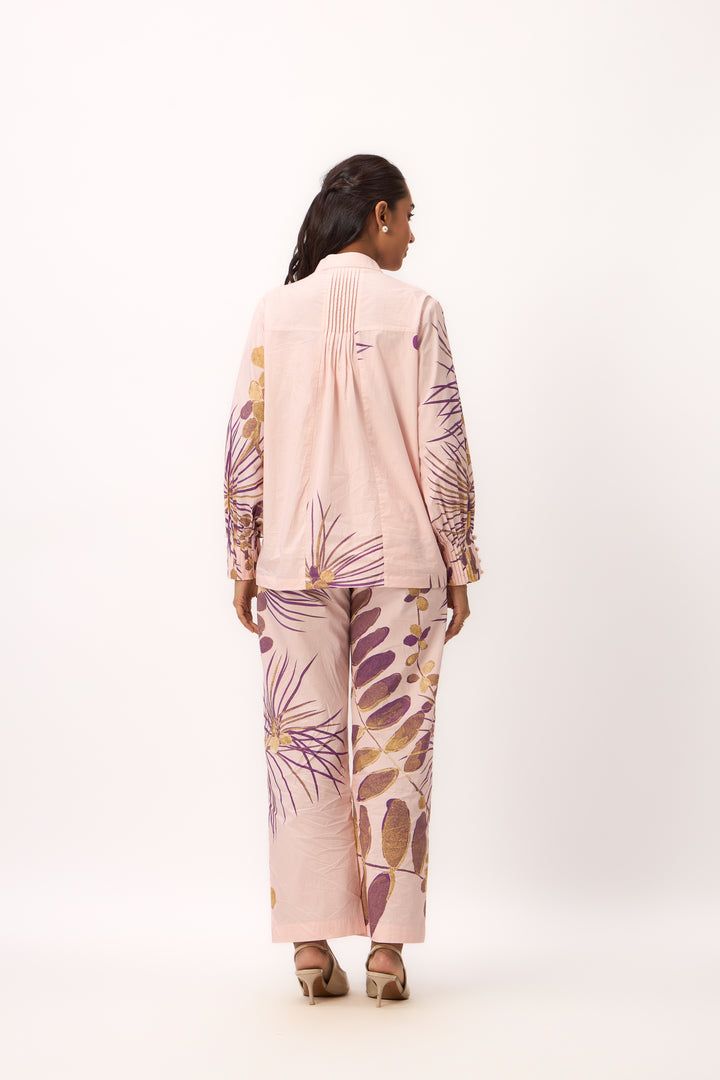 Watercolour Shami Print Coordset Baby Pink