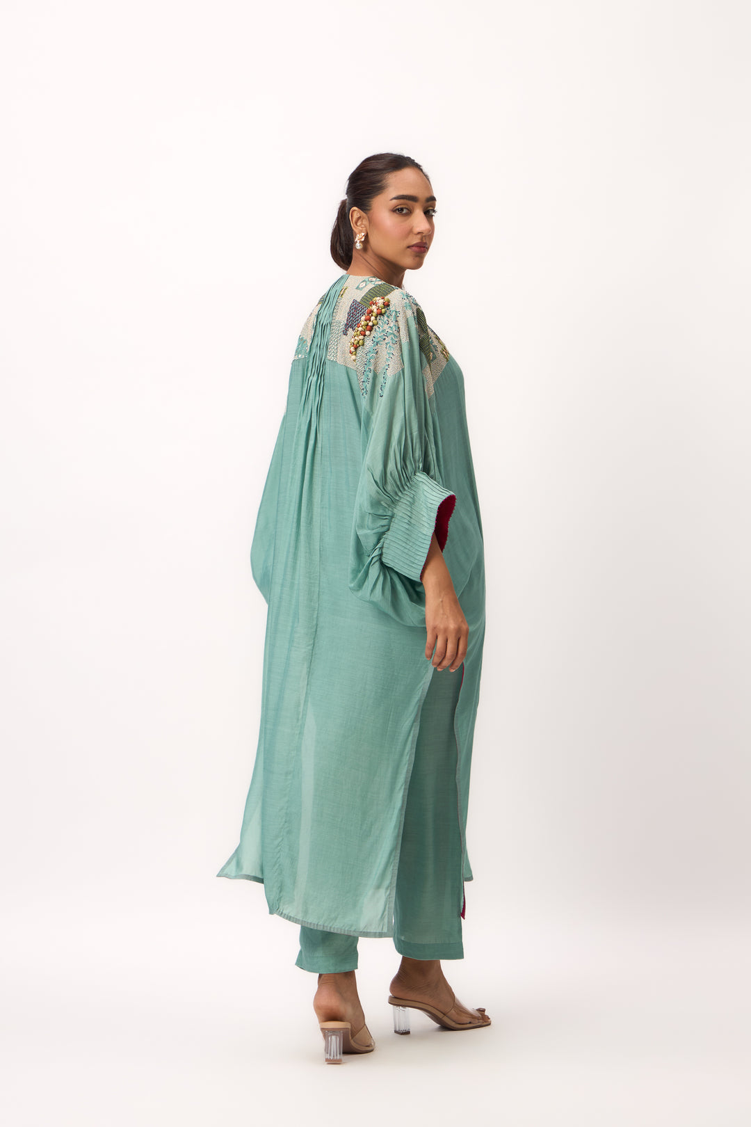 Shami Wispher Kurta Set Warm Teal