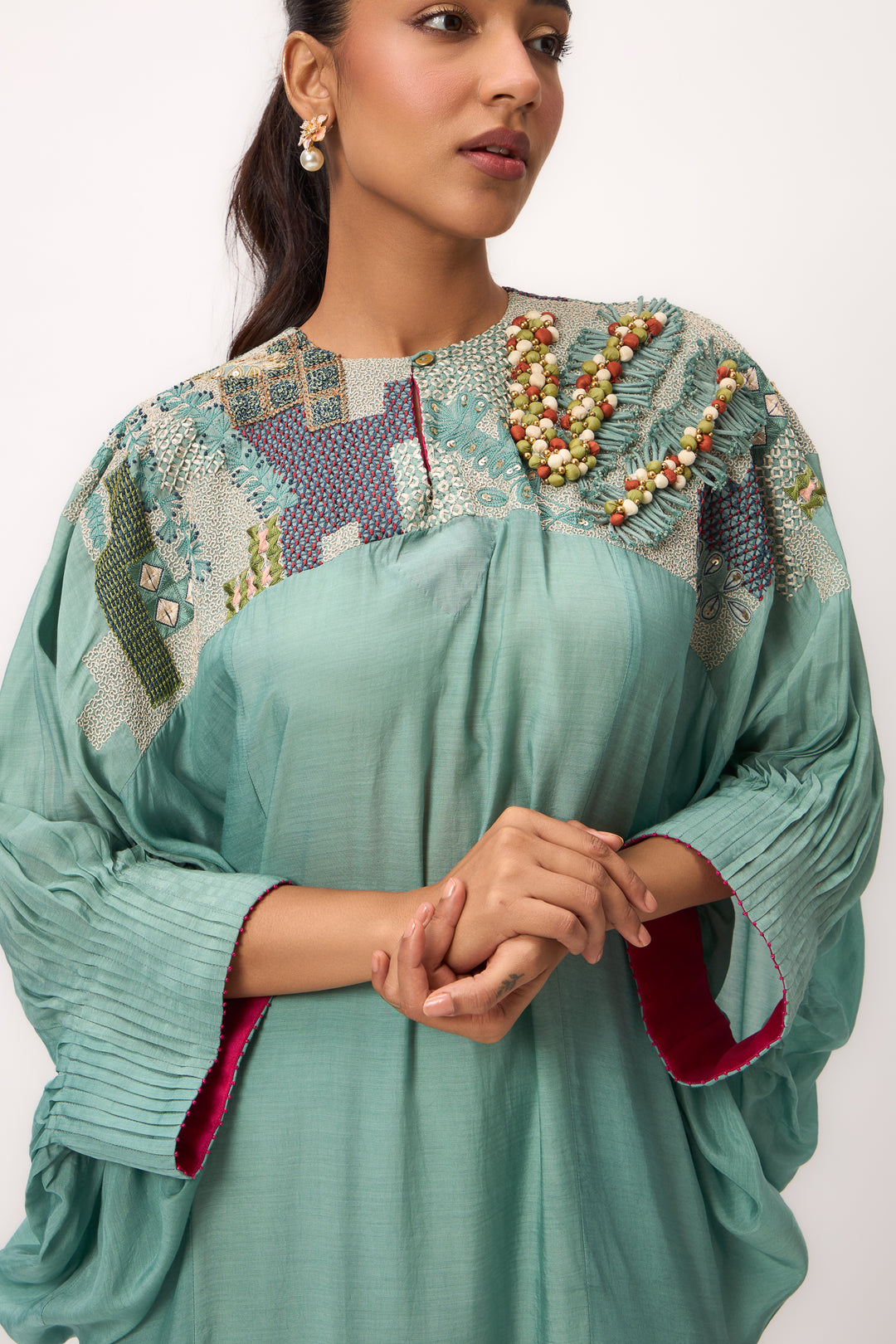 Shami Wispher Kurta Set Warm Teal