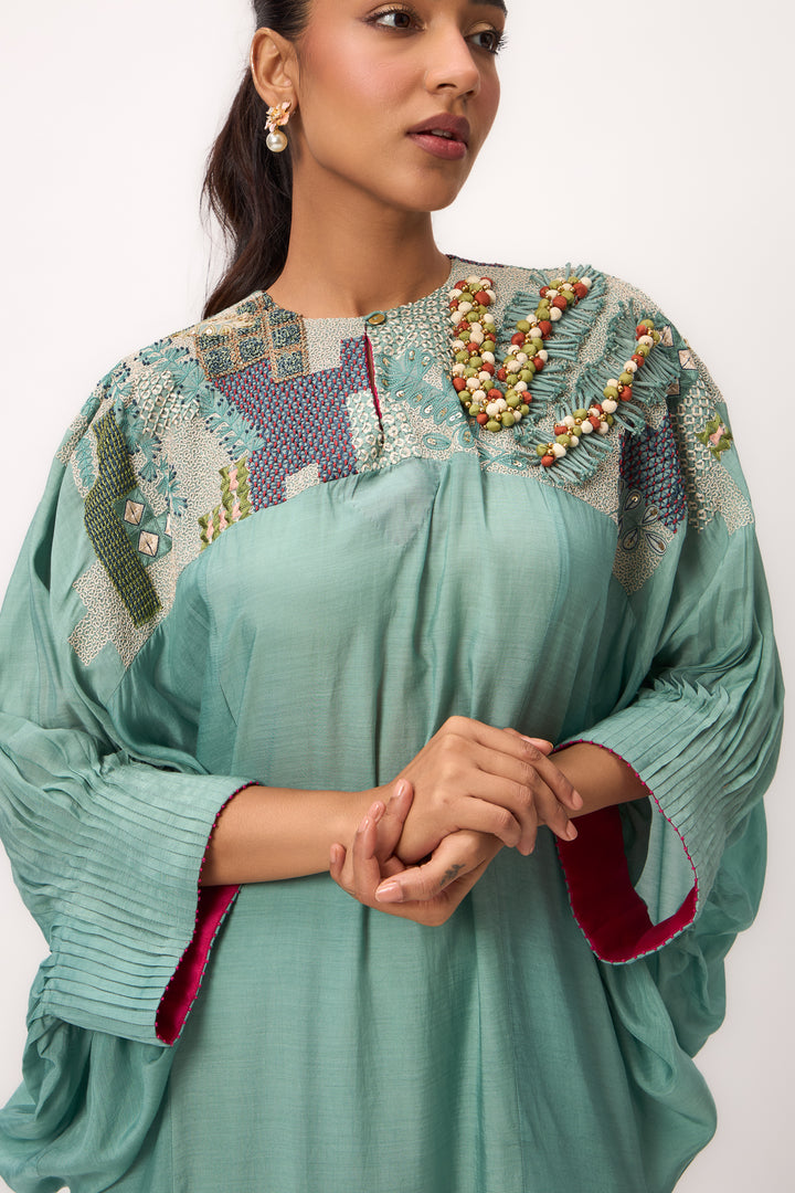 Shami Wispher Kurta Set Warm Teal