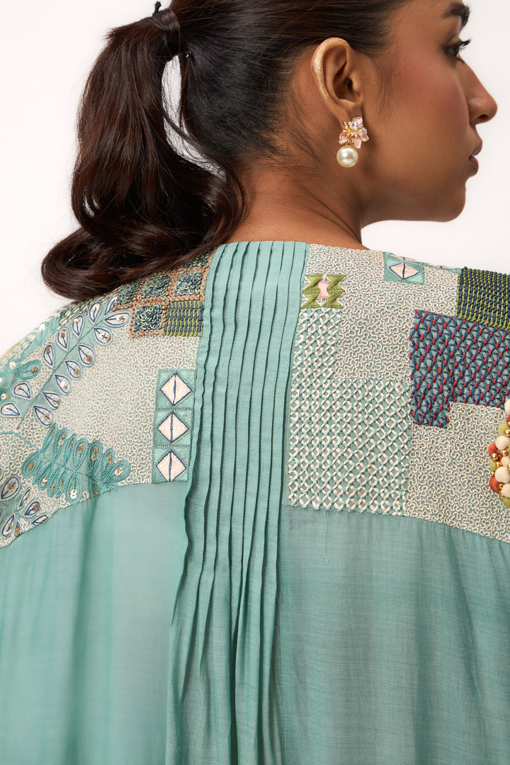 Shami Wispher Kurta Set Warm Teal
