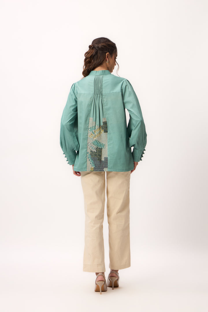 Shami Wispher Shirt Wram Teal