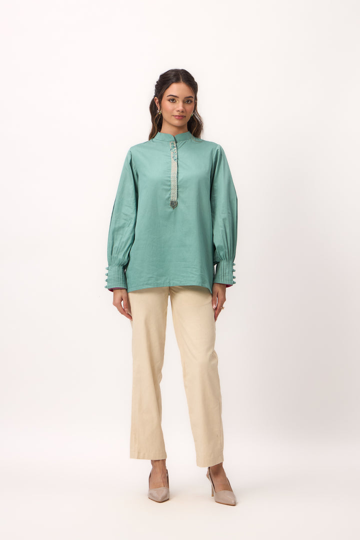 Shami Wispher Shirt Wram Teal