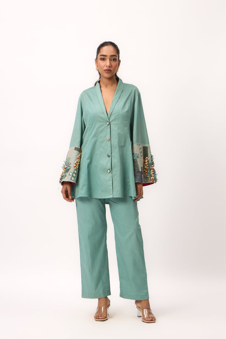 Shami Wispher Coord Set Warm Teal