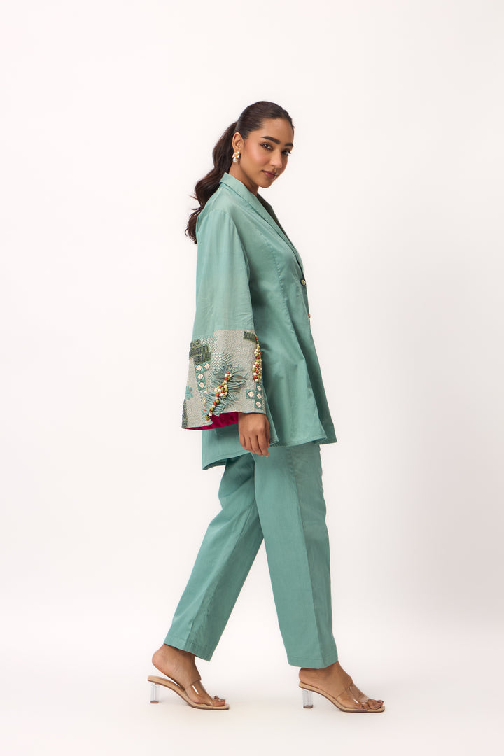 Shami Wispher Coord Set Warm Teal