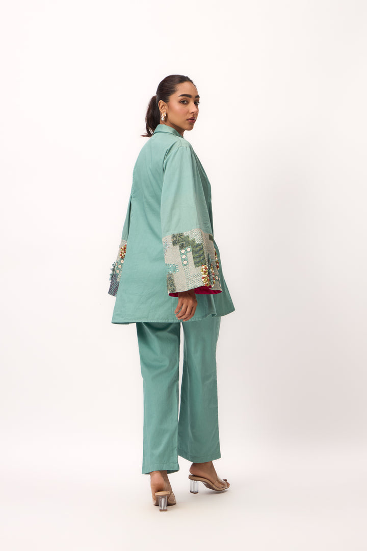 Shami Wispher Coord Set Warm Teal