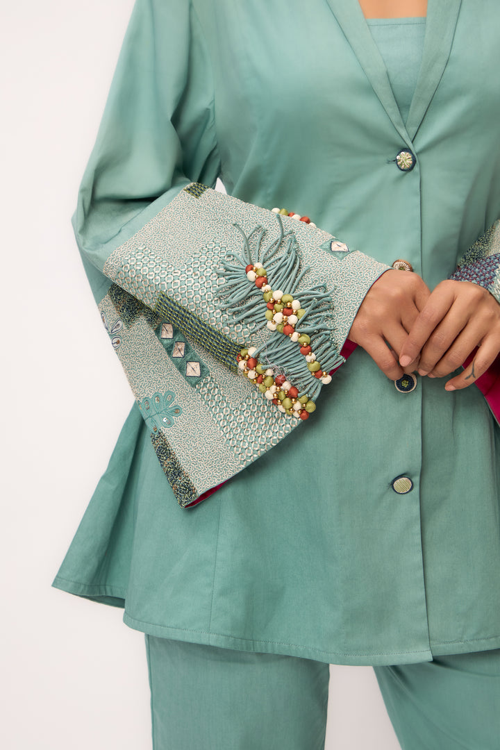 Shami Wispher Coord Set Warm Teal