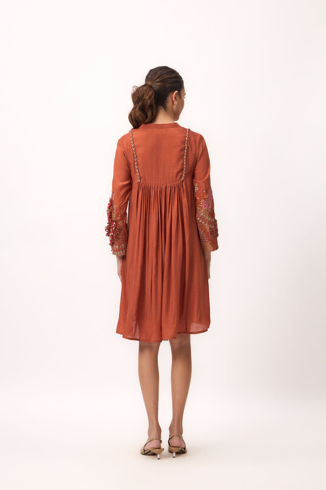 Shami Wispher Dress Burnt Orange