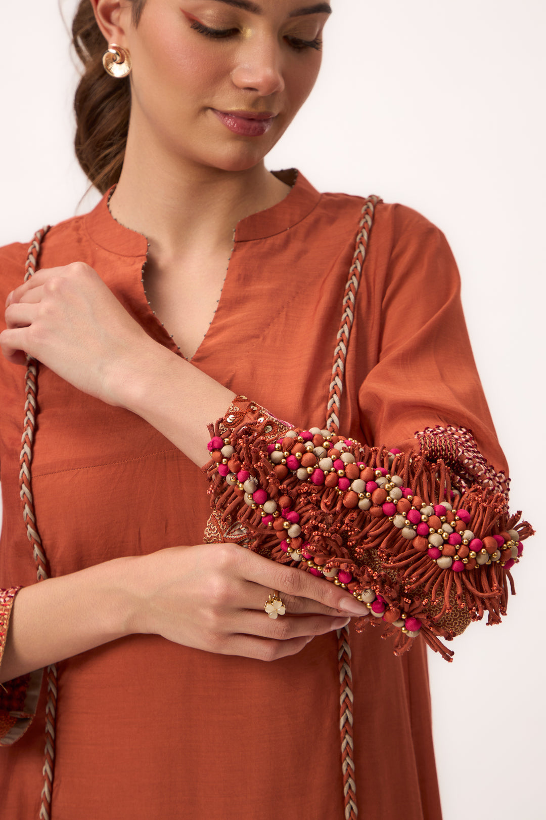 Shami Wispher Dress Burnt Orange
