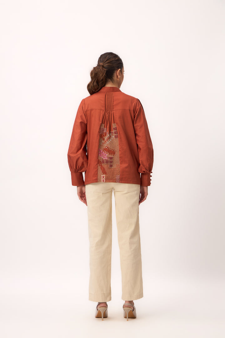 Shami Wispher Shirt Burnt Orange
