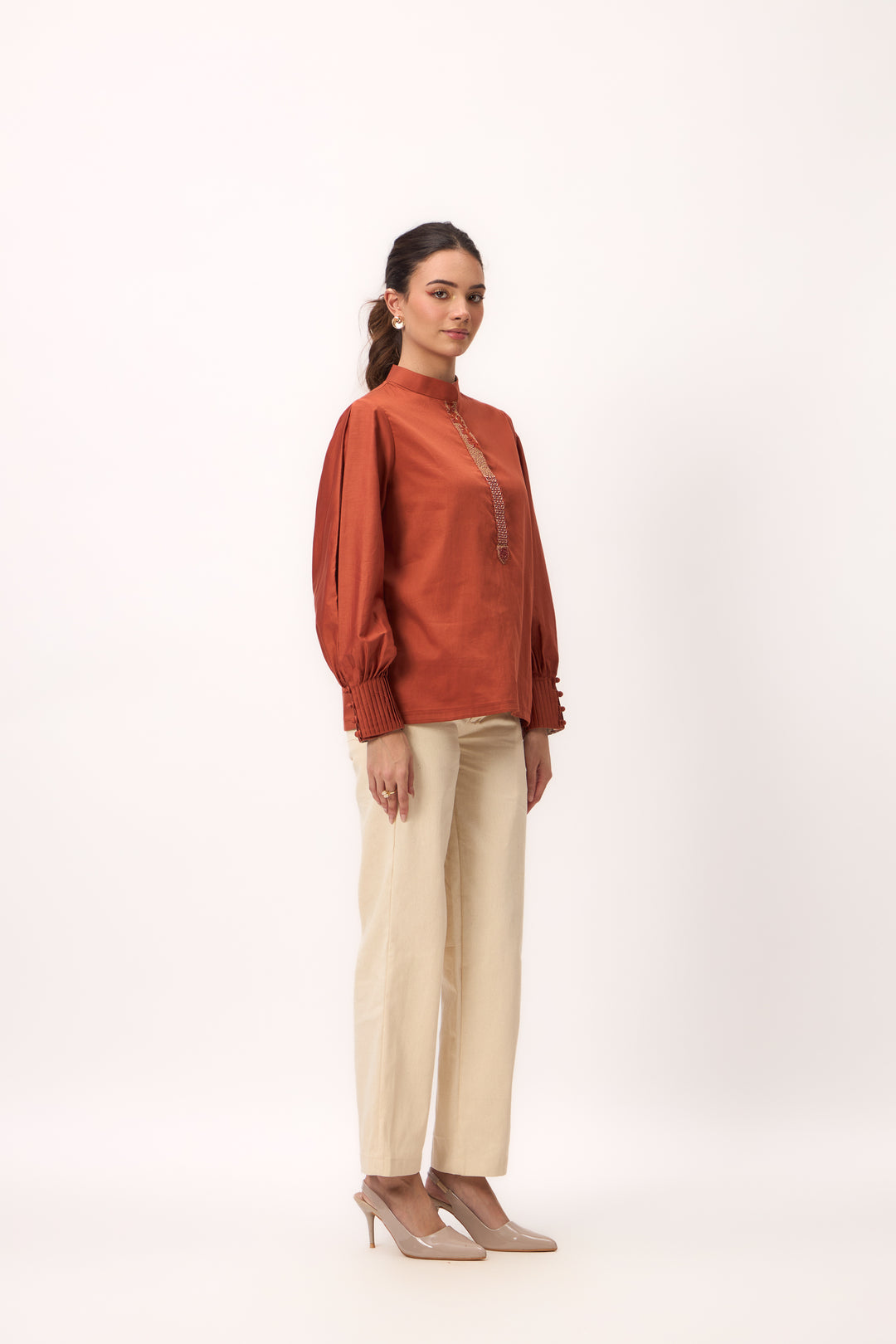 Shami Wispher Shirt Burnt Orange