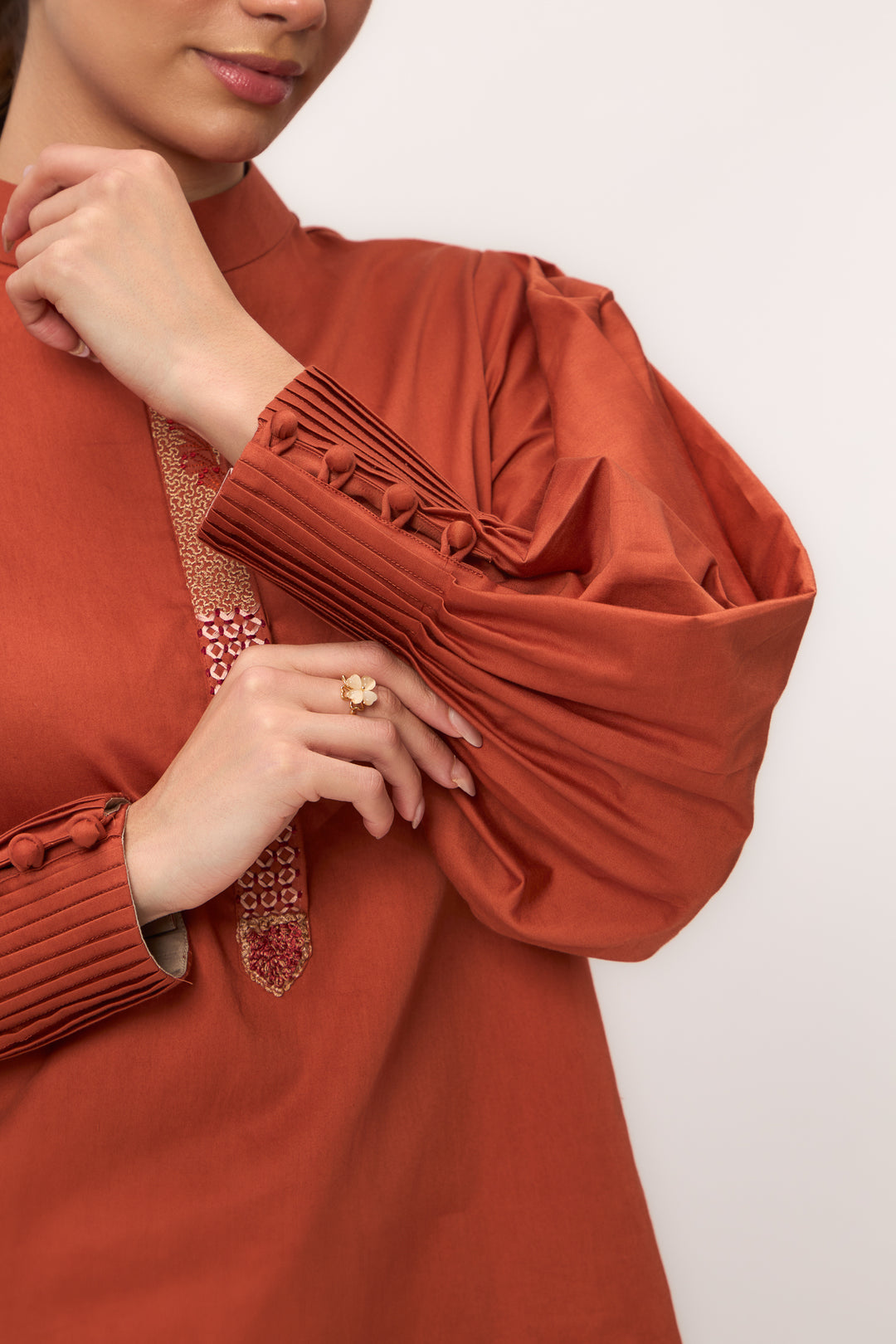 Shami Wispher Shirt Burnt Orange