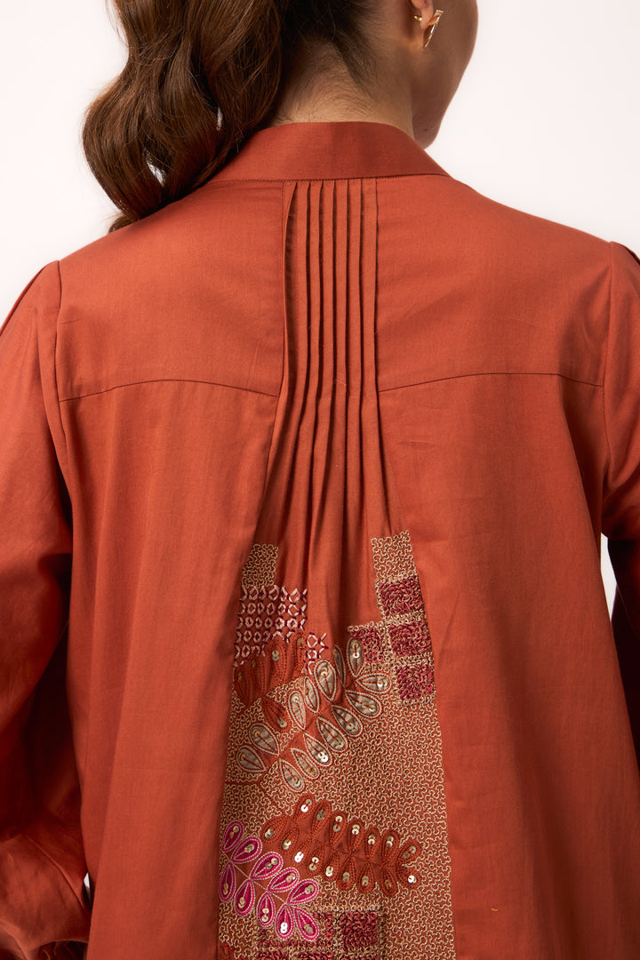 Shami Wispher Shirt Burnt Orange