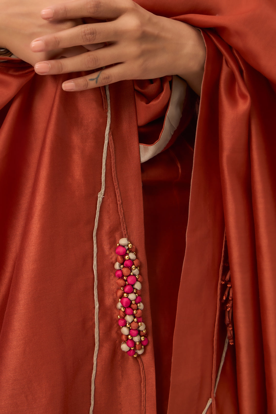 Shami Wispher Kurta Set With Dupatta Burnt Orange
