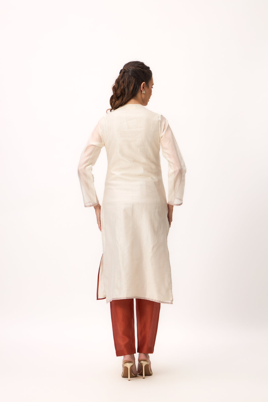 Lotus Bloom Jaal Kurta Set With Dupatta Off White