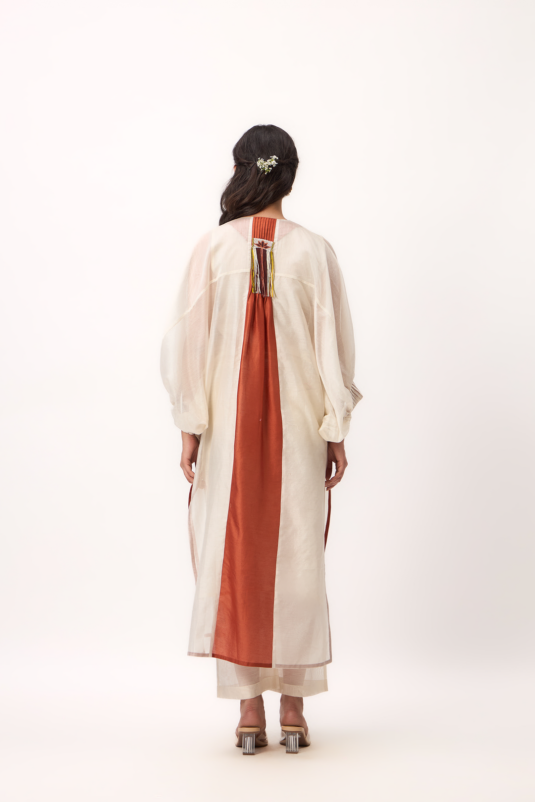 LOTUS JAAL KURTA SET OFF WHITE