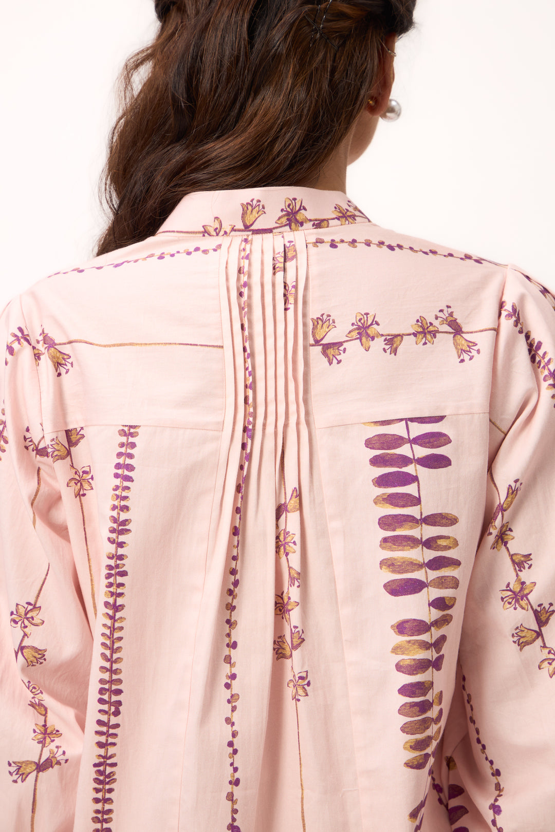 Watercolour Shami Stripe Print Coord Set Baby Pink