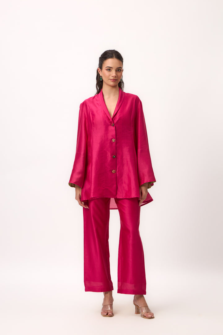 Lotus Jaal Coord Set Hot Pink