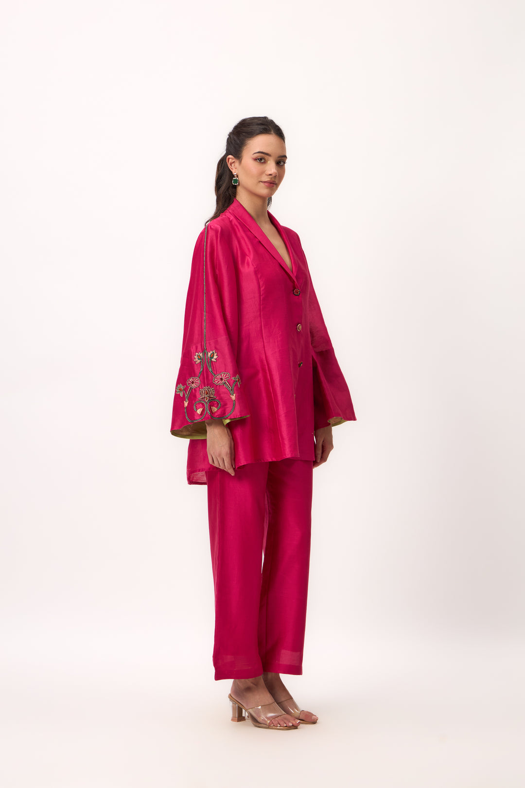 Lotus Jaal Coord Set Hot Pink