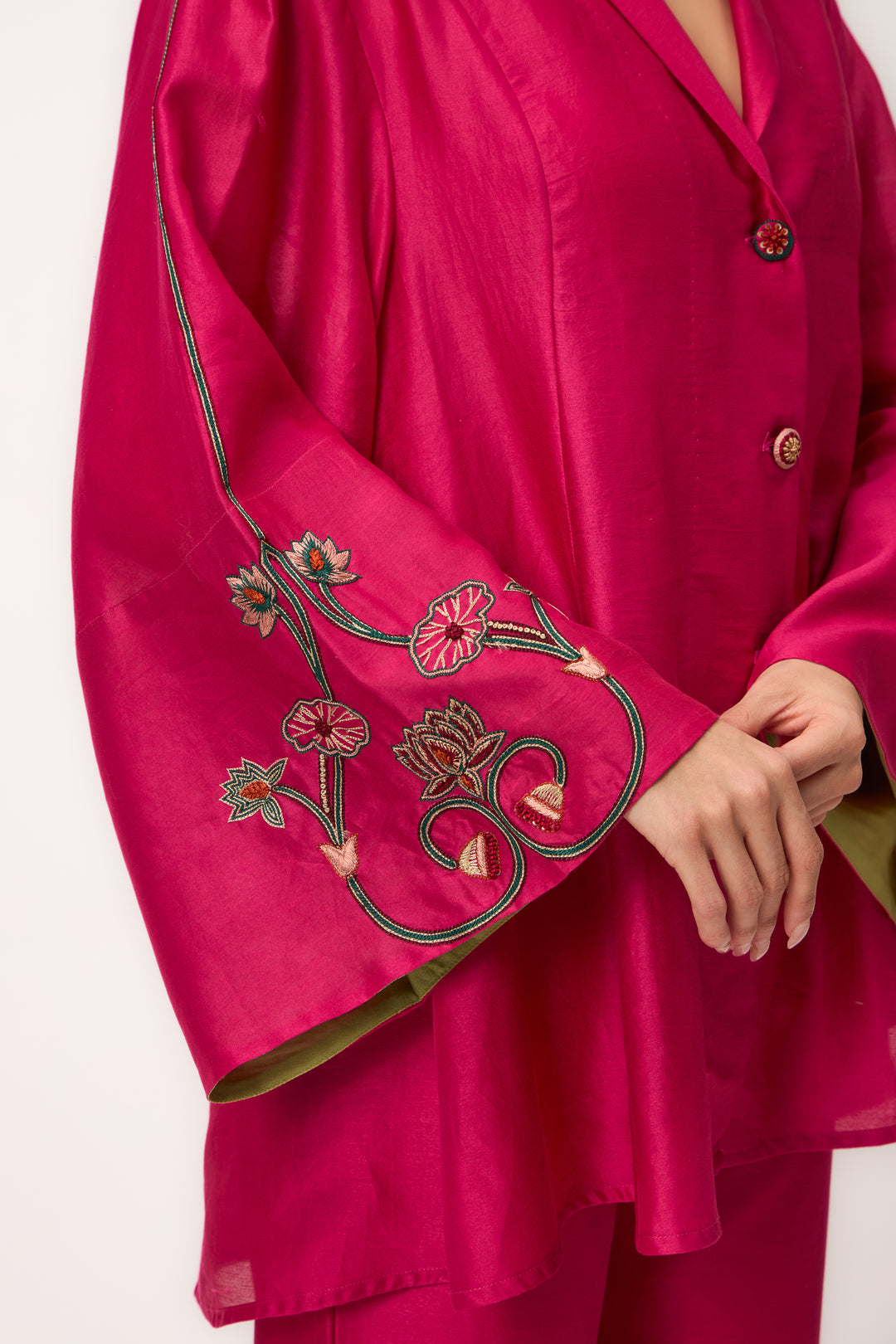 Lotus Jaal Coord Set Hot Pink