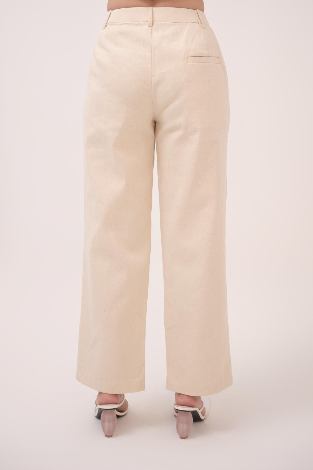Denim Straight Pants Off White