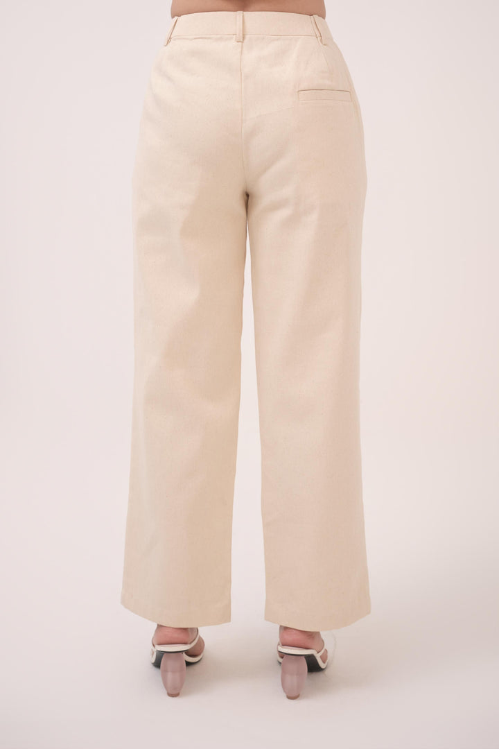 Denim Straight Pants Off White