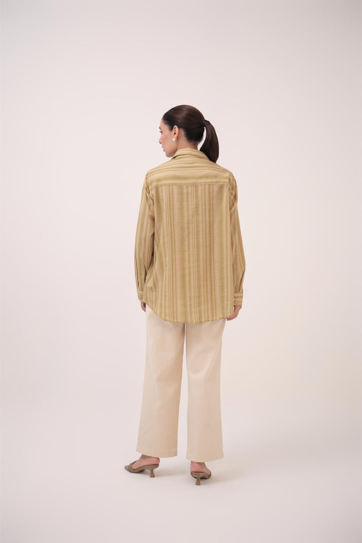 Denim Straight Pants Off White