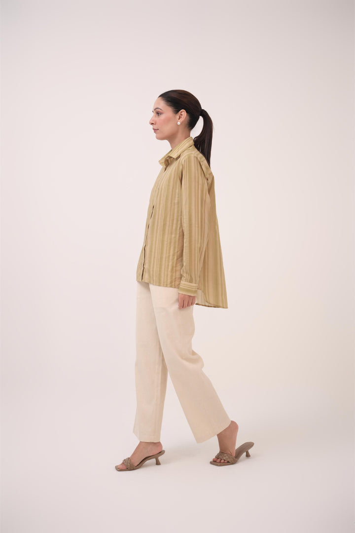 Denim Straight Pants Off White