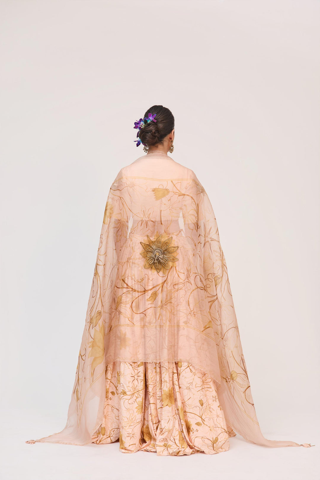 Krishna Kamal Lehnga Set With Dupatta Soft Peach
