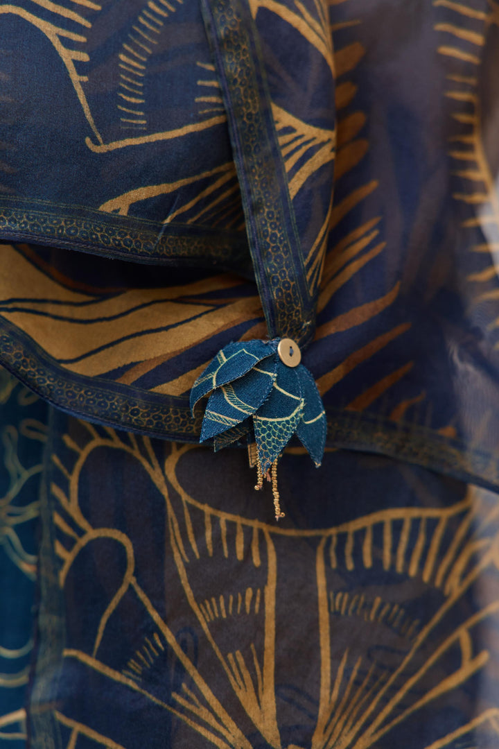 Krishna Kamal Kurta Set With Dupatta Royal Blue