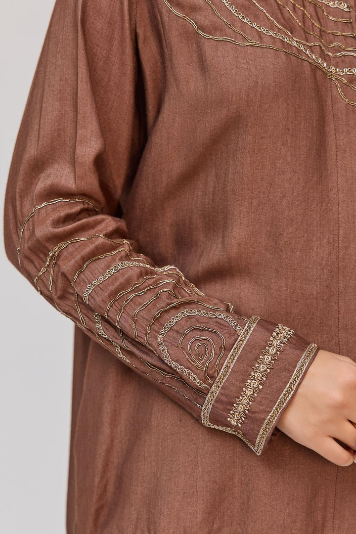 Tree Trunk Co-Ord Set In Dark Brown
